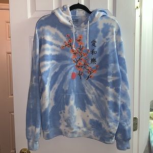 Artist union tie dye hoodie blue Large